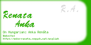 renata anka business card